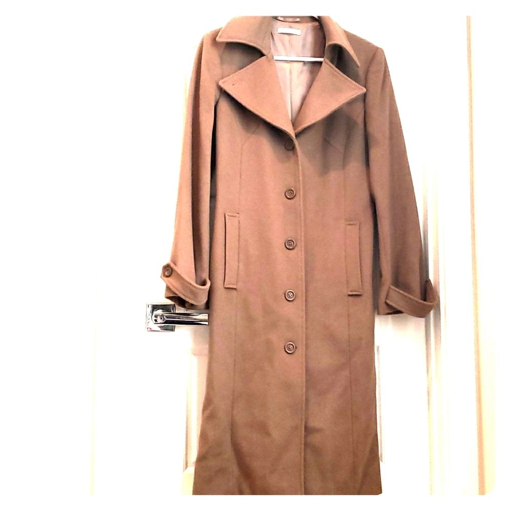 H&M -Wool Midi Length Peacoat- Brown